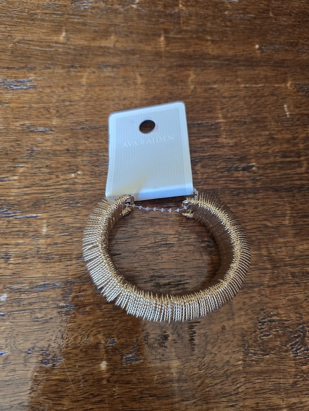 Ava & Aiden Gold Woven Mesh Statement Bracelet